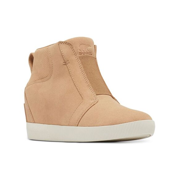 SOREL Shoes - SOREL Womens Beige Elasticized Heel Pull-Tab Out N About Round Toe Booties 6.5
